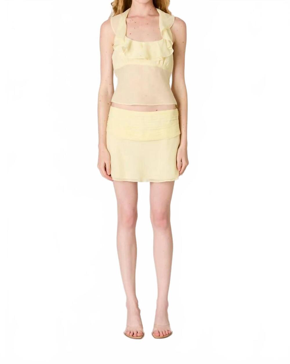 NEW NIA cassia mini skirt in limon